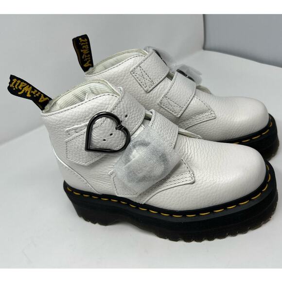 Dr. Martens Devon Heart Leather Platform Boots SIZE 5/US - Picture 4 of 10